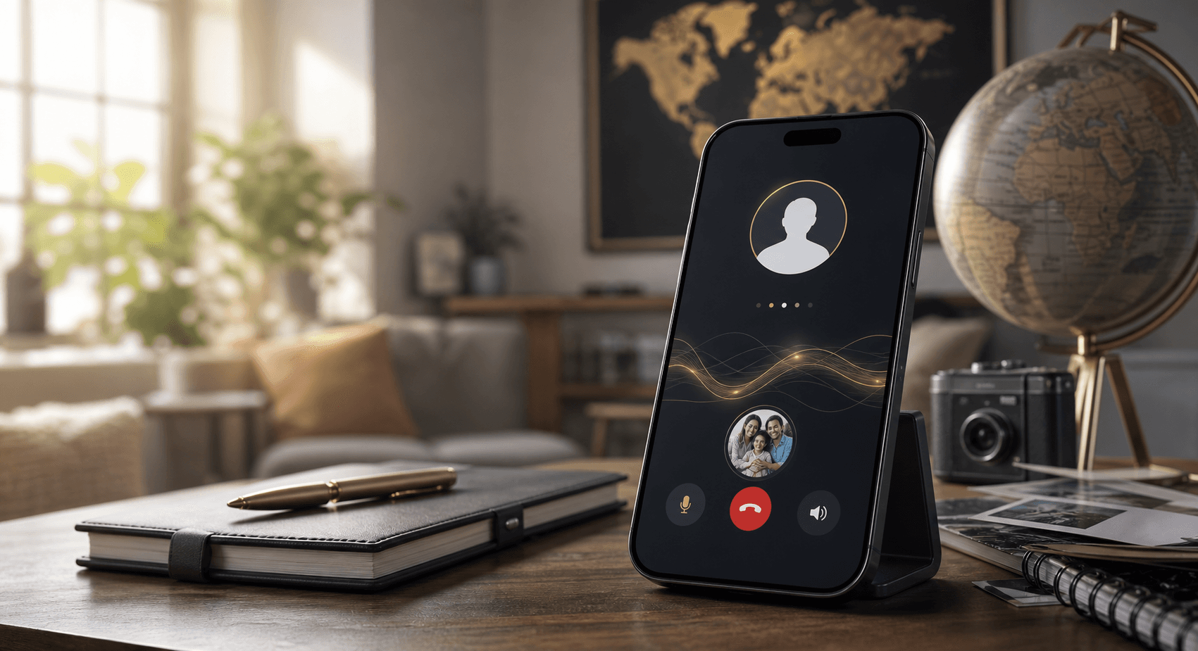 Natcall phone calling experience on a desk